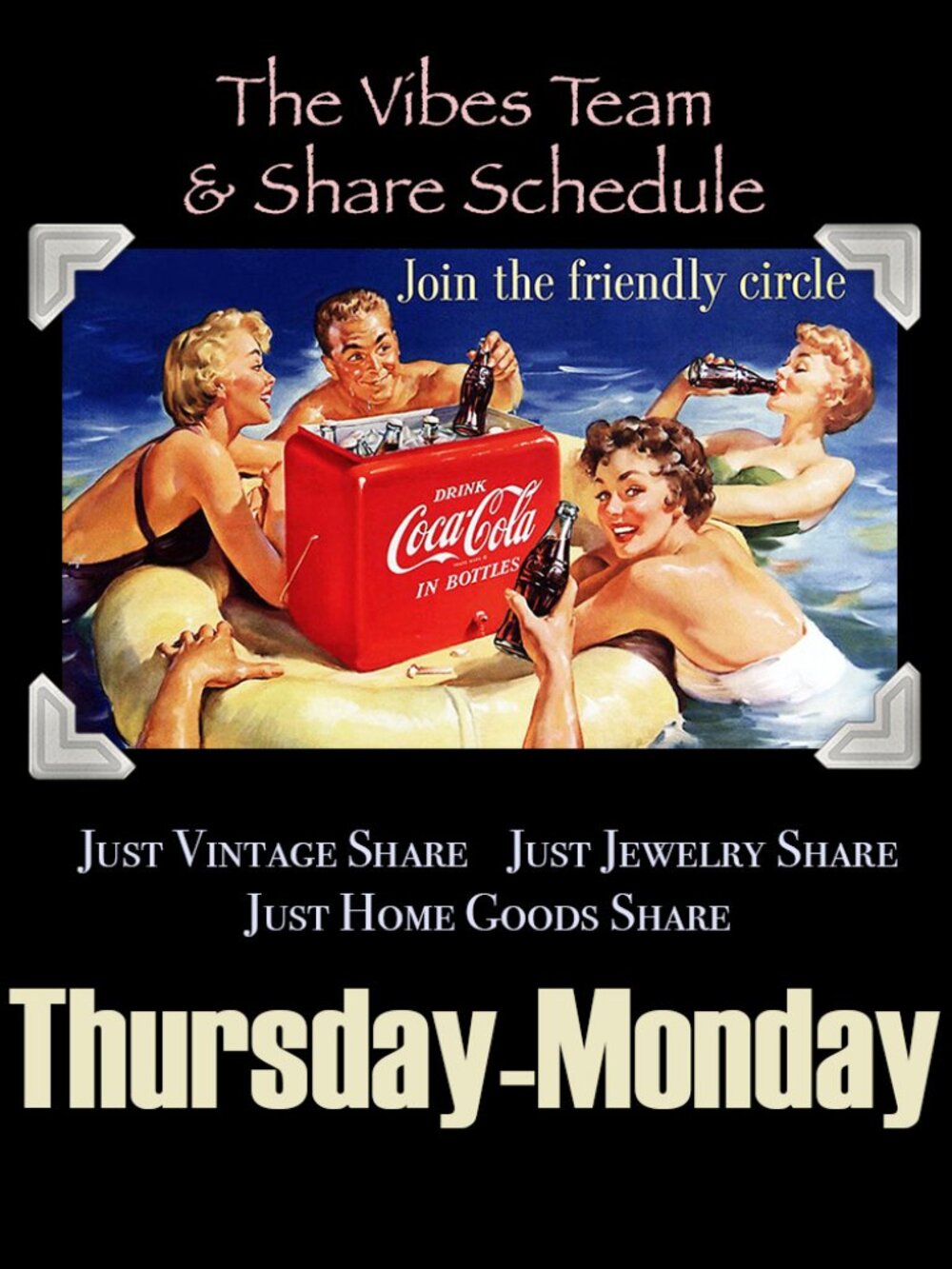 NEW Vibes4Vintage Share Schedule and Team